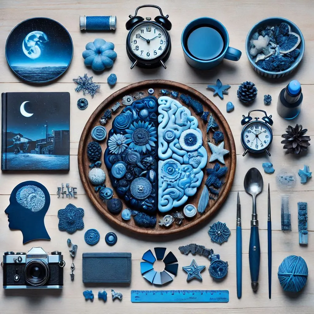 Image showing objects with blue color palette